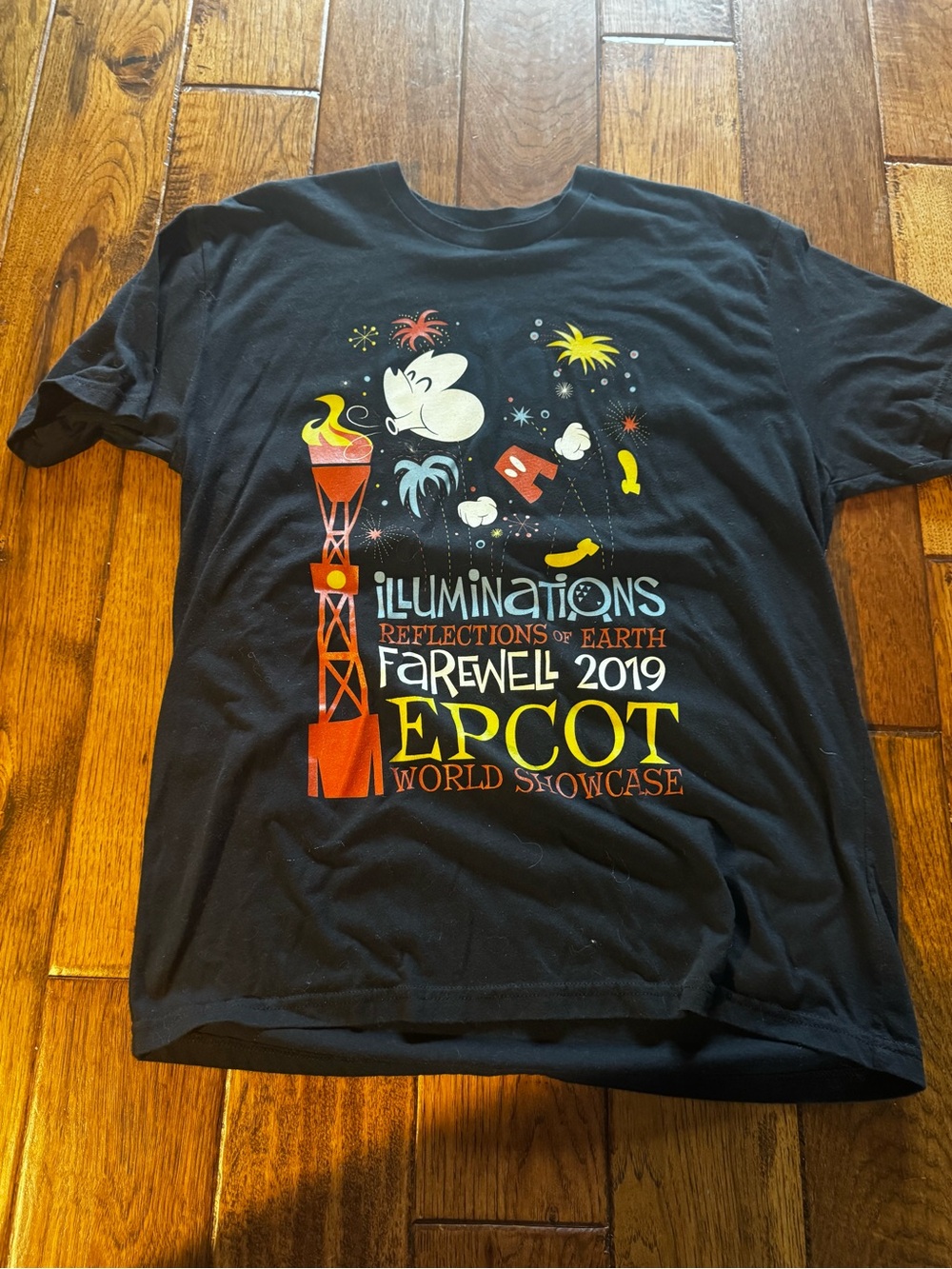 EPCOT Farewell 2019 'Illuminations' unisex Black Graphic Tee